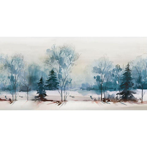 Dusty Blue I  White Modern Wood Framed Art Print by Isabelle Z