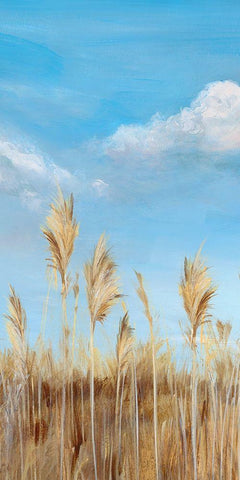 Pampas II Black Ornate Wood Framed Art Print with Double Matting by Isabelle Z
