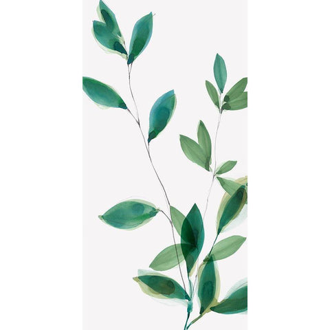 Growing Green I Gold Ornate Wood Framed Art Print with Double Matting by Isabelle Z