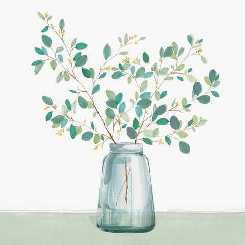 Glass Vase  Black Modern Wood Framed Art Print with Double Matting by Isabelle Z