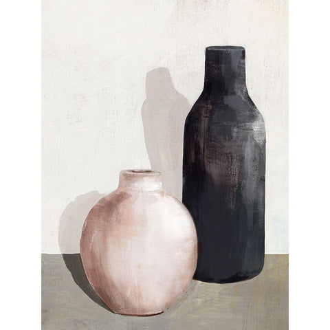 Vases I Black Modern Wood Framed Art Print by Isabelle Z