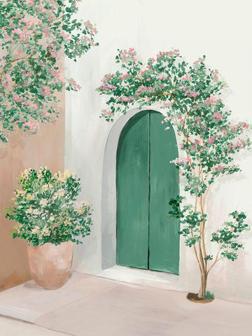 Flowers to Welcome you Home II White Modern Wood Framed Art Print with Double Matting by Isabelle Z