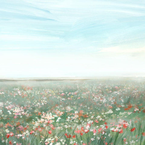 Wildflower Meadow II Gold Ornate Wood Framed Art Print with Double Matting by Isabelle Z