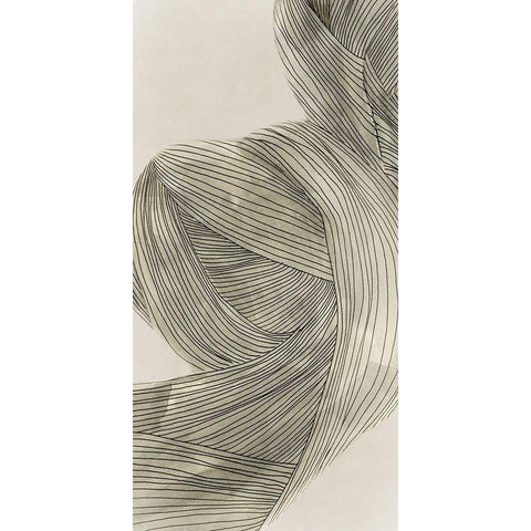 Linear Sage Pathways II Gold Ornate Wood Framed Art Print with Double Matting by Isabelle Z