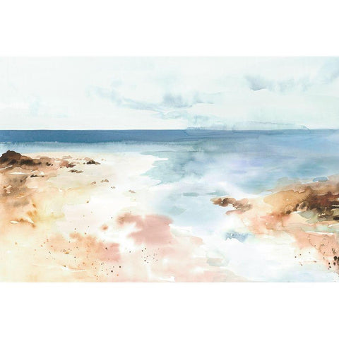 The Oceans Kiss Black Modern Wood Framed Art Print by Isabelle Z