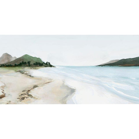 A Kiss from a Wave  Black Modern Wood Framed Art Print by Isabelle Z