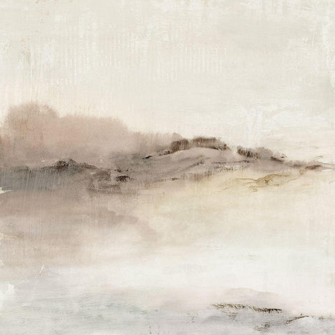 Blush Horizon I  Black Modern Wood Framed Art Print by Isabelle Z