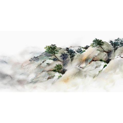 Dueling Peak White Modern Wood Framed Art Print by Isabelle Z