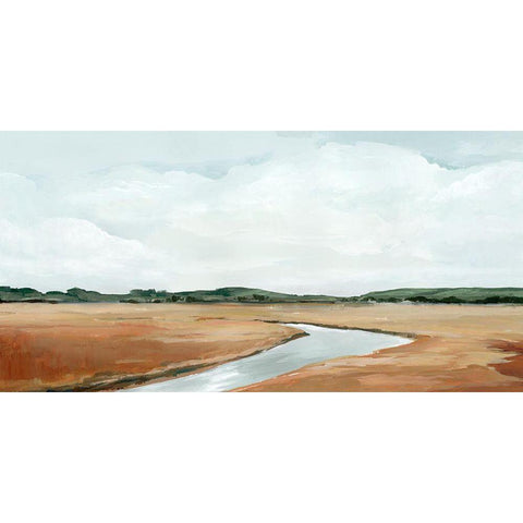 Creekside  Black Modern Wood Framed Art Print by Isabelle Z