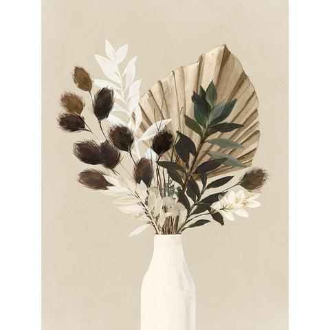 Dried Bundle I  Black Modern Wood Framed Art Print with Double Matting by Isabelle Z