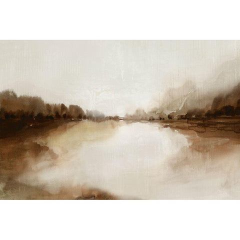 Firestone Lakeview  Gold Ornate Wood Framed Art Print with Double Matting by Isabelle Z