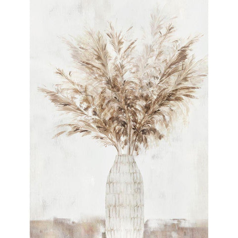 Pampas Vase I  Gold Ornate Wood Framed Art Print with Double Matting by Isabelle Z