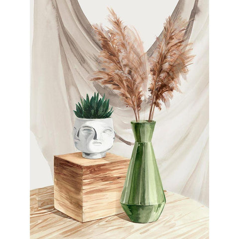 Shimmering Vase I  Black Modern Wood Framed Art Print by Isabelle Z