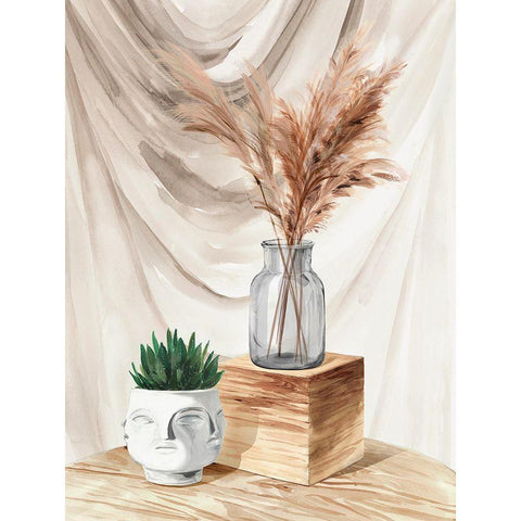 Shimmering Vase II Black Modern Wood Framed Art Print by Isabelle Z