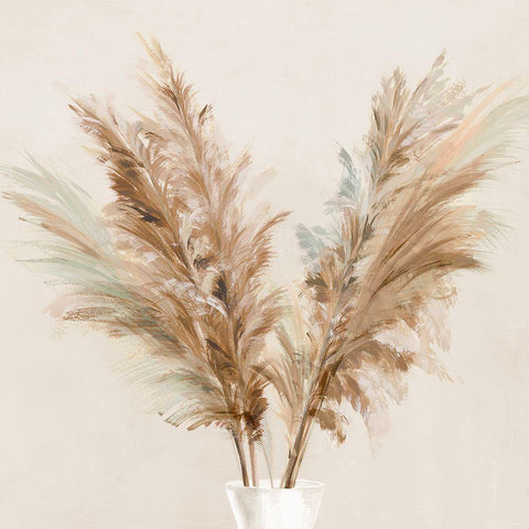 Pampas Picks I  Gold Ornate Wood Framed Art Print with Double Matting by Isabelle Z