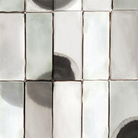 Counting Tiles I  Black Modern Wood Framed Art Print by Isabelle Z