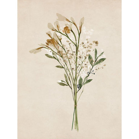 Vintage Dried Bunch II Gold Ornate Wood Framed Art Print with Double Matting by Isabelle Z