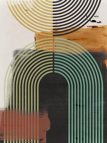 Bolded I  White Modern Wood Framed Art Print with Double Matting by Isabelle Z