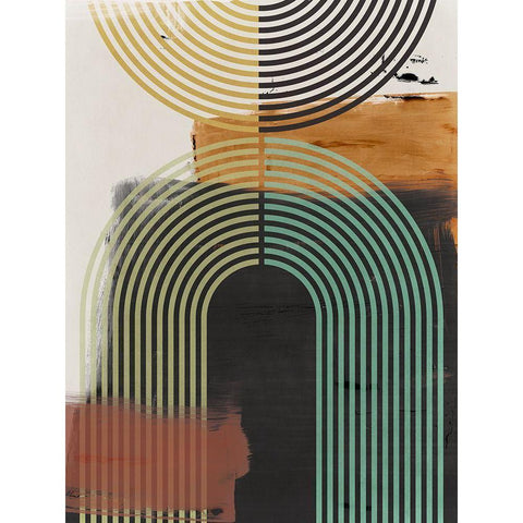 Bolded I  Black Modern Wood Framed Art Print by Isabelle Z