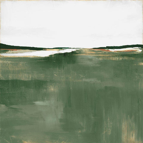 Green Sea  Black Modern Wood Framed Art Print by Isabelle Z