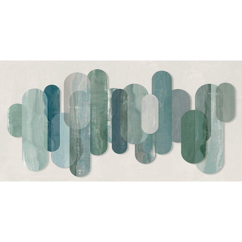 Mirror Images  Black Modern Wood Framed Art Print with Double Matting by Isabelle Z