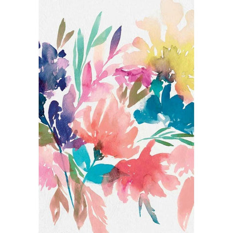 Fresh Bouquet I Black Modern Wood Framed Art Print by Isabelle Z