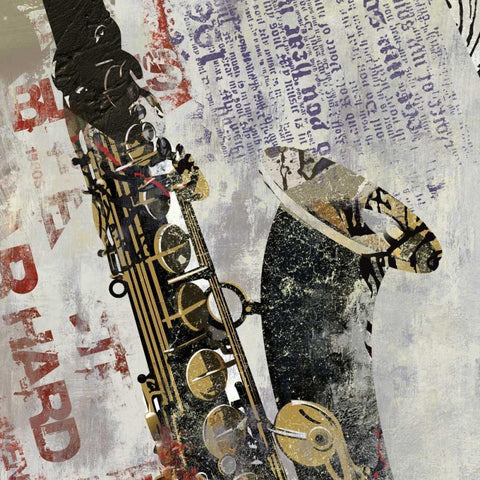 Rock n Roll I Gold Ornate Wood Framed Art Print with Double Matting by Fischer, David