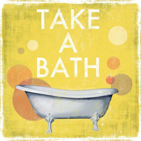 Take a Bath White Modern Wood Framed Art Print by Fontaine, Drako