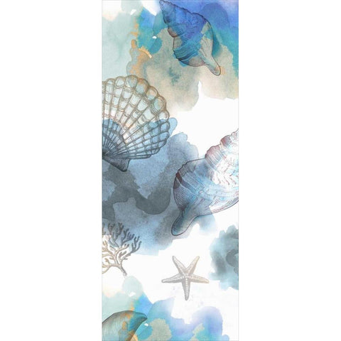 Shell Reflections I - Mini White Modern Wood Framed Art Print by Fontaine, Drako