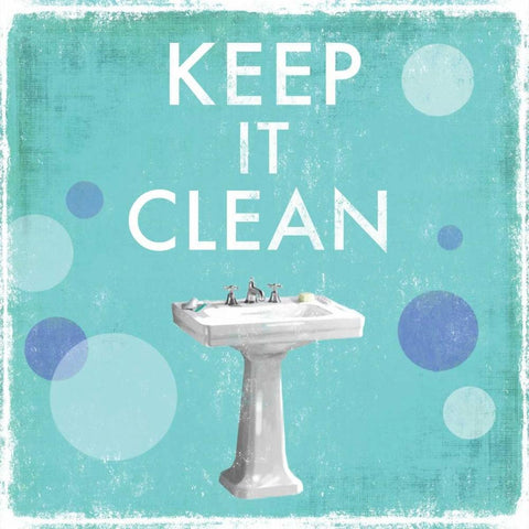 Keep it Clean White Modern Wood Framed Art Print by Fontaine, Drako