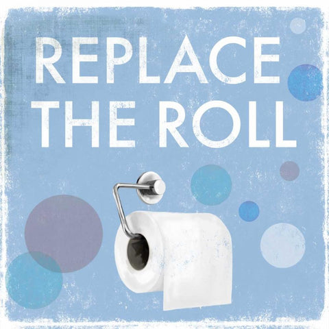 Replace the Roll - Mini White Modern Wood Framed Art Print with Double Matting by Fontaine, Drako