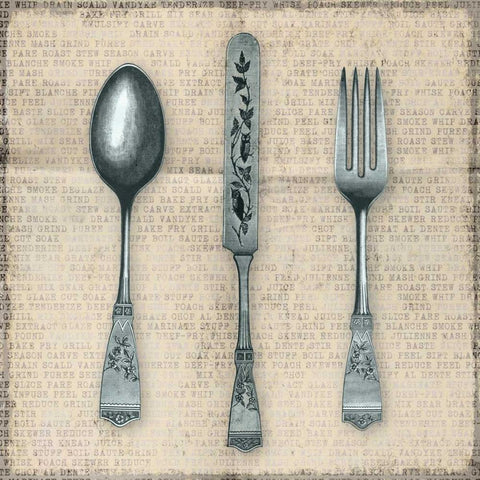 Dinners Design - Mini Black Modern Wood Framed Art Print with Double Matting by Fontaine, Drako