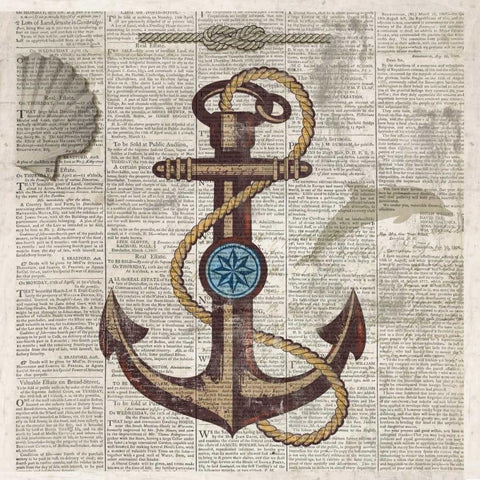 Nautical Collection I - Mini Black Modern Wood Framed Art Print by Fontaine, Drako