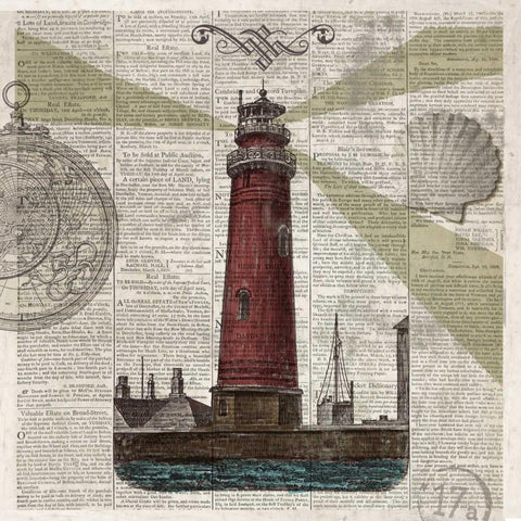 Nautical Collection II - Mini Black Modern Wood Framed Art Print by Fontaine, Drako