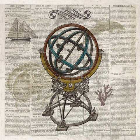 Nautical Collection III - Mini White Modern Wood Framed Art Print by Fontaine, Drako