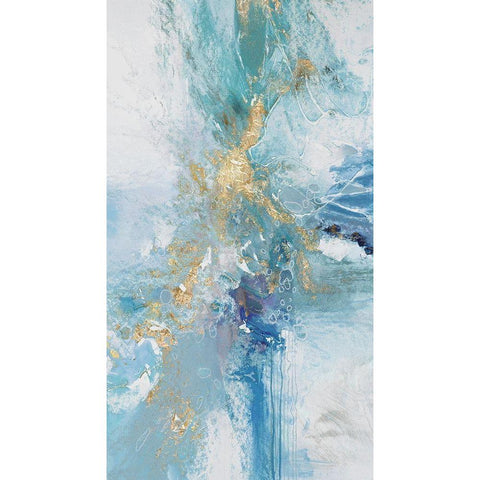 Turquoise Flow III Black Modern Wood Framed Art Print by Gardner, Jennifer