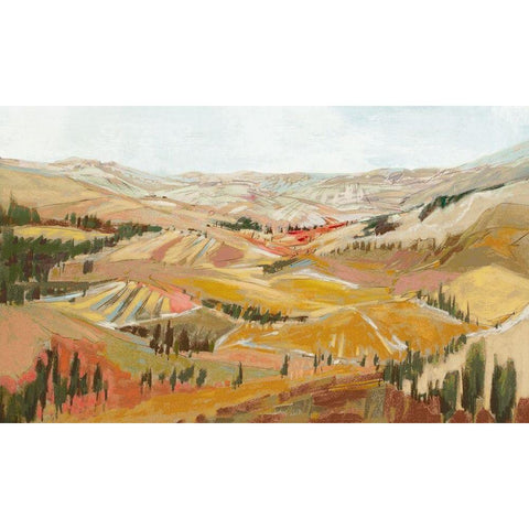 Rolling Hills Tuscany Black Modern Wood Framed Art Print by Gardner, Jennifer