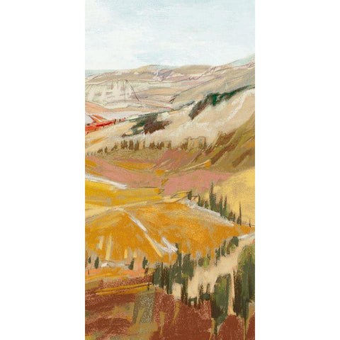 Tuscany Landscape II  Black Modern Wood Framed Art Print with Double Matting by Gardner, Jennifer