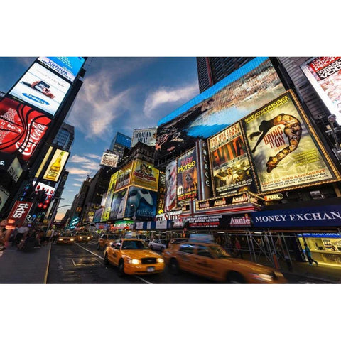 Palace Theater Traffic Black Modern Wood Framed Art Print with Double Matting by Gaudet, Guilliame