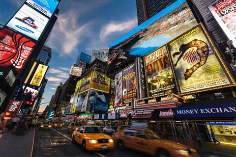 Palace Theater Traffic White Modern Wood Framed Art Print with Double Matting by Gaudet, Guilliame