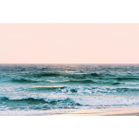 Pastel Ocean Sunset Gold Ornate Wood Framed Art Print with Double Matting by Nature Magick