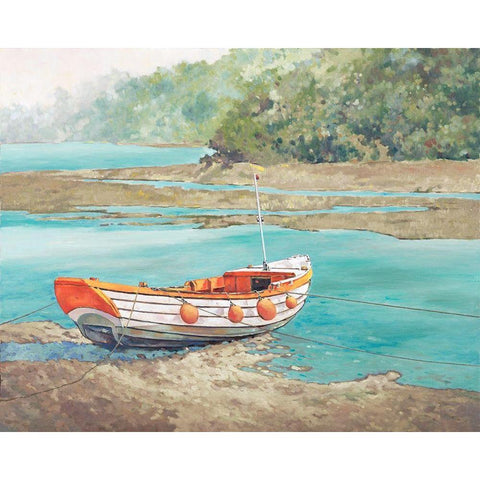 Fishing Boat I Black Modern Wood Framed Art Print with Double Matting by Reynolds, Graham