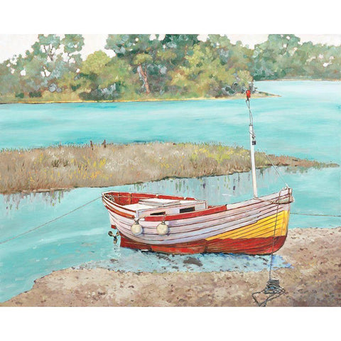 Fishing Boat II Black Modern Wood Framed Art Print with Double Matting by Reynolds, Graham