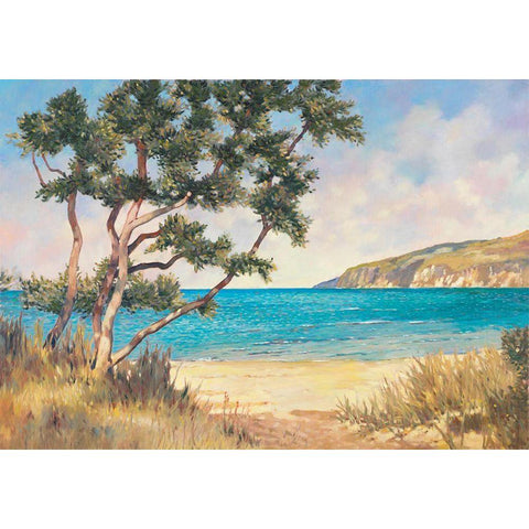 On the Beach I Black Modern Wood Framed Art Print with Double Matting by Reynolds, Graham