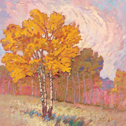 Tree Line I White Modern Wood Framed Art Print by Reynolds, Graham