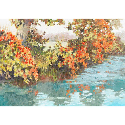 Stream Side III  White Modern Wood Framed Art Print by Reynolds, Graham