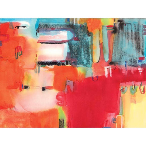 City in Colour White Modern Wood Framed Art Print by Guna, Bianka