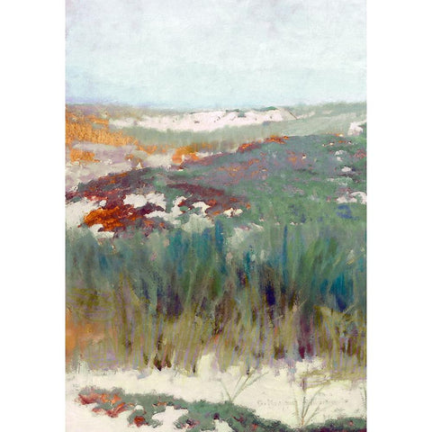 Seaside Breeze I Gold Ornate Wood Framed Art Print with Double Matting by Hunziker, Steve