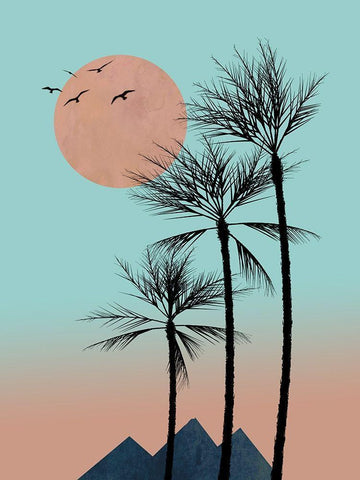 Passion in the Tropics I  Black Ornate Wood Framed Art Print with Double Matting by Halli, Hal