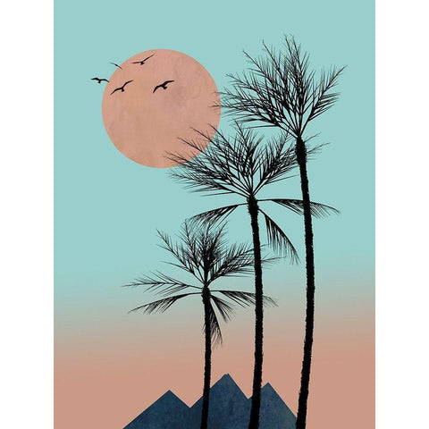 Passion in the Tropics I  Black Modern Wood Framed Art Print with Double Matting by Halli, Hal